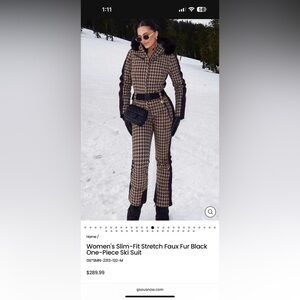 Chic Houndstooth Women's Ski Suit